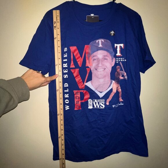 Fanatics 2023 World Series MVP Corey Seager T-Shirt‎ Medium - Picture 3 of 8
